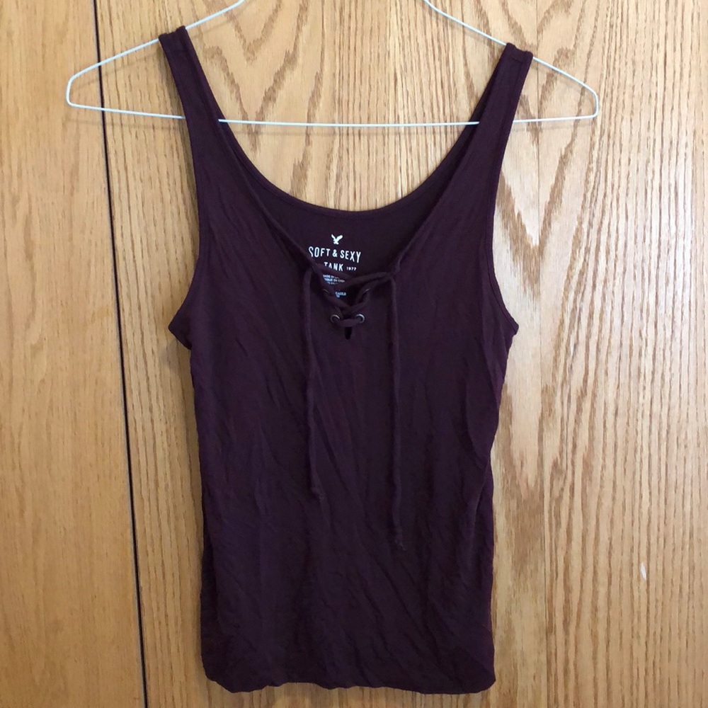 American Eagle Maroon Tank Top